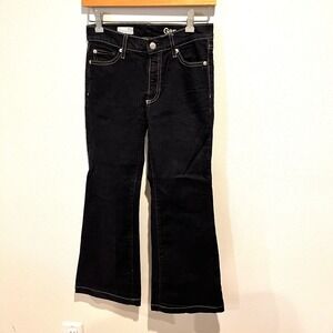 Going Out Gap Womens 27S 1969 Authentic Flare Jeans Dark Wash Mid Rise Stretch